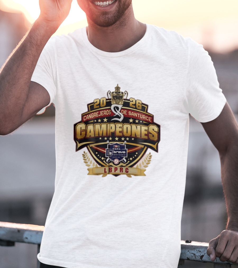 Cangrejeros De Santurce 2026 Campeones Celebrate LBPRC Trophy Baseball T-Shirt