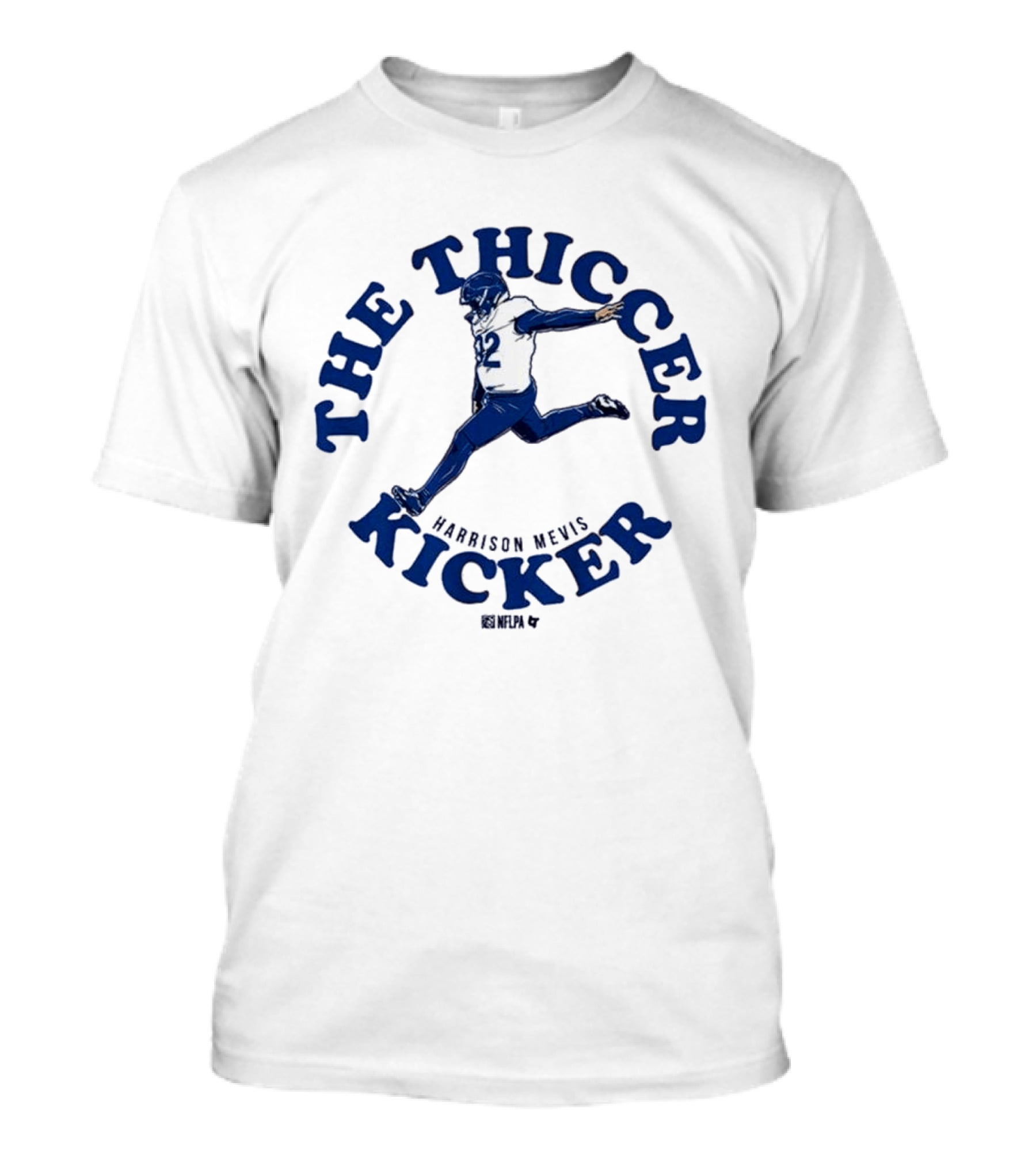 Harrison Mevis The Thiccer Kicker Football Player 92 T-Shirt