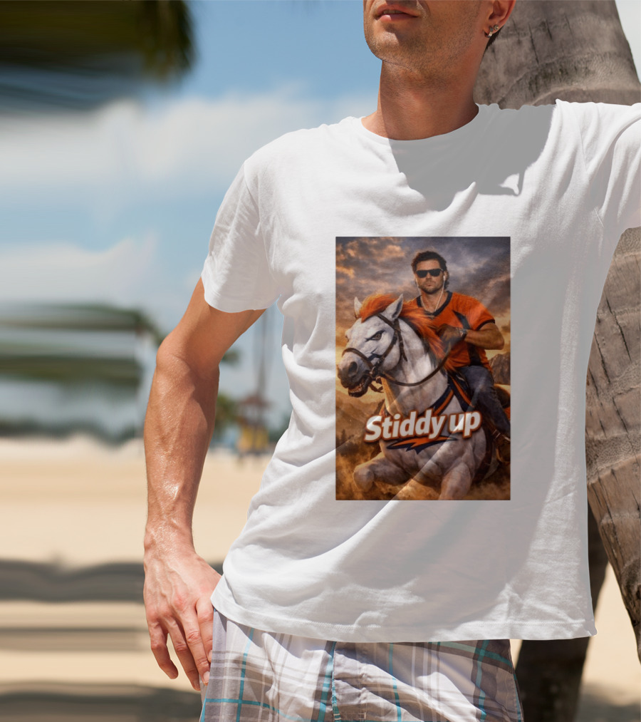 Jarrett Stidham Stiddy Up Horseback Adventure Denver Broncos Fans T-Shirt