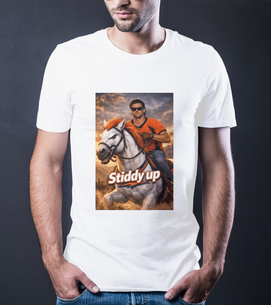 Jarrett Stidham Stiddy Up Horseback Adventure Denver Broncos Fans T-Shirt