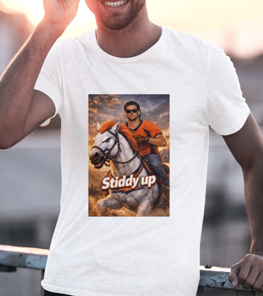 Jarrett Stidham Stiddy Up Horseback Adventure Denver Broncos Fans T-Shirt