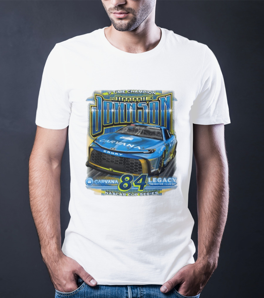 7 Time Champion Jimmie Johnson Carvana 84 Legacy Motor Club Nascar Cup Series T-Shirt