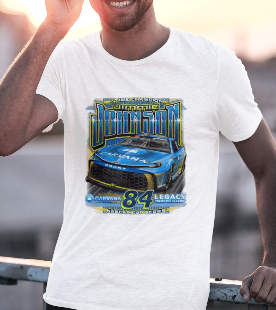 7 Time Champion Jimmie Johnson Carvana 84 Legacy Motor Club Nascar Cup Series T-Shirt