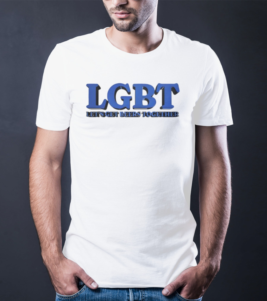 LGBT Let's Get Beers Together Blue T-Shirt