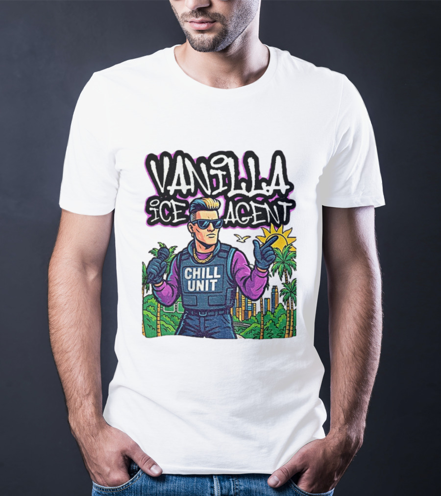 Vanilla Ice Agent Chill Unit Retro Pop Culture Meme T-Shirt