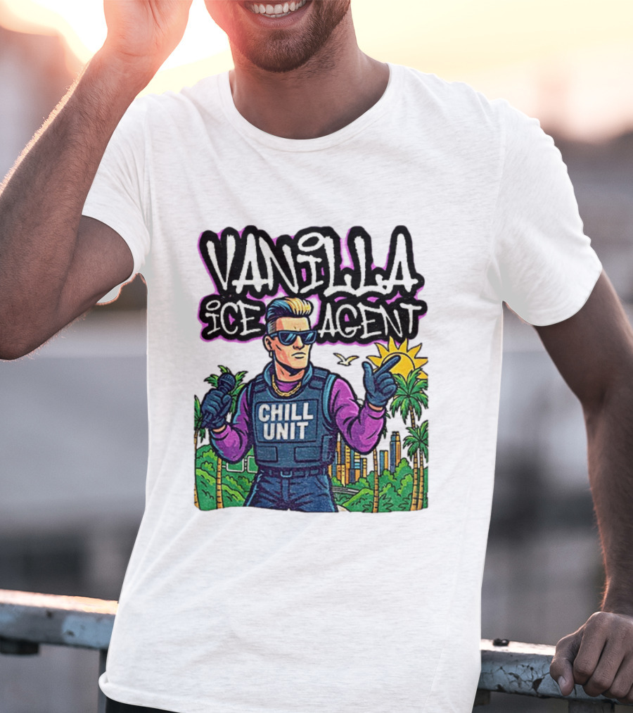 Vanilla Ice Agent Chill Unit Retro Pop Culture Meme T-Shirt