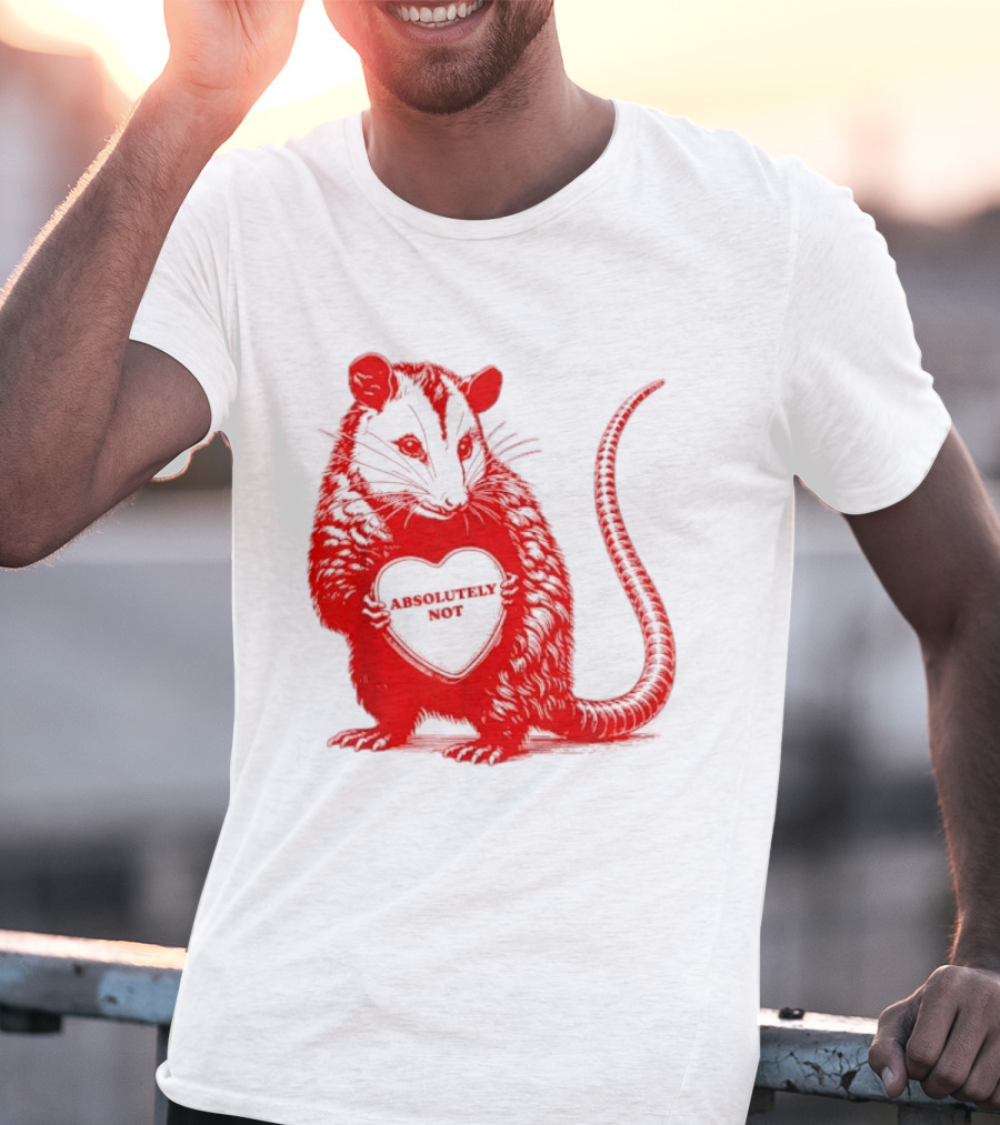 Absolutely Not Valentine Opossum Heart T-Shirt