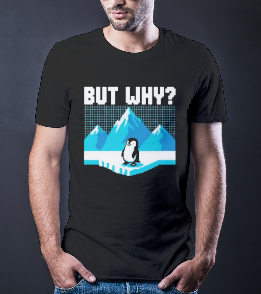 But Why Penguin Arctic Mountains Iceberg T-Shirt