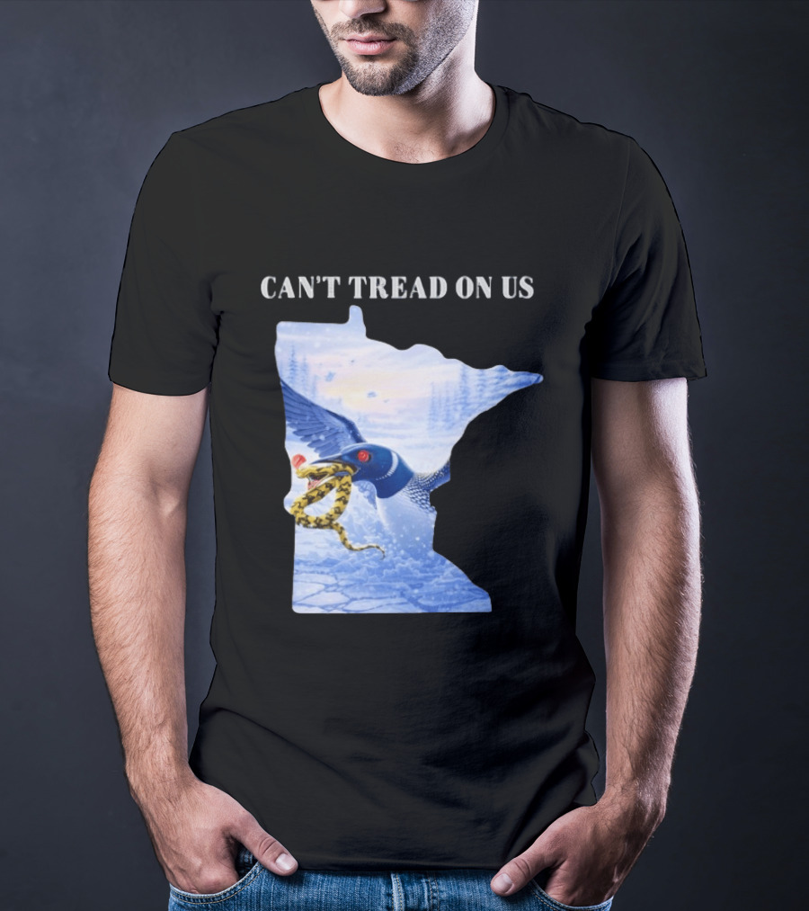Can't Tread On Us Loon Snake Minnesota Ice Support T-Shirt