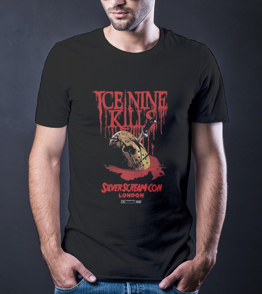 Ice Nine Kills Silver Scream Con London Blood Splatter Horror T-Shirt