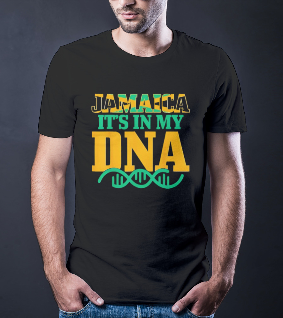 Jamaica It's In My DNA Jamaican Flag Pride Heritage T-Shirt