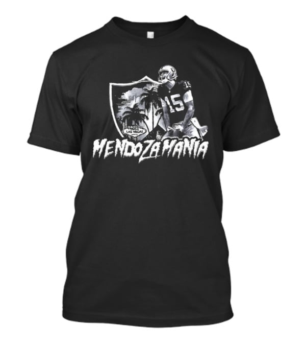 Raider Shield Mendoza Mania 15 Welcome To Fabulous Las Vegas T-Shirt