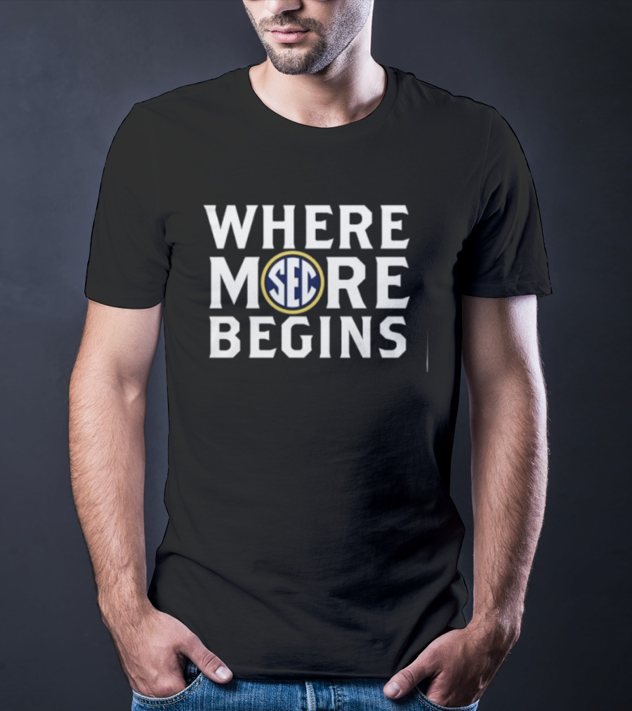 SEC Georgia Bulldogs Where More Begins T-Shirt