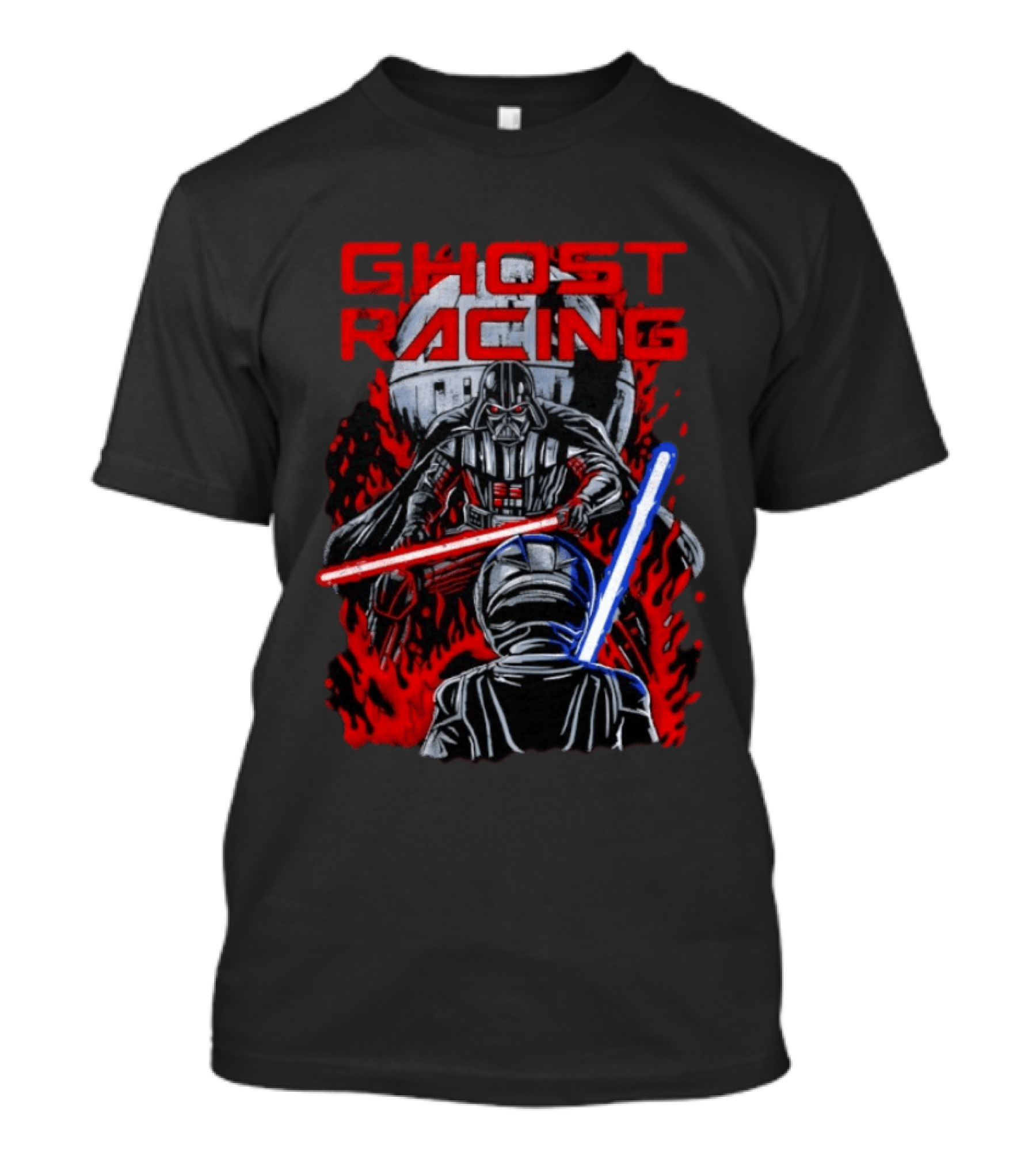 Ghost Racing Darth Vader Lightsaber Duel Scene T-Shirt
