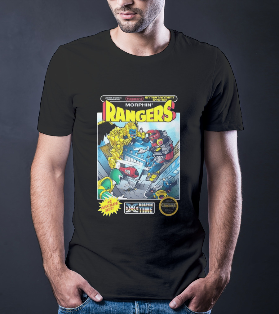 Morphin Rangers Megazord Vs Goldar Arcade Hit T-Shirt