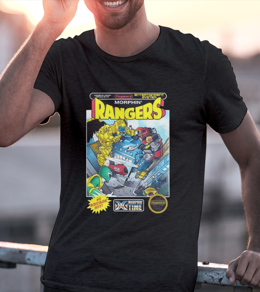 Morphin Rangers Megazord Vs Goldar Arcade Hit T-Shirt