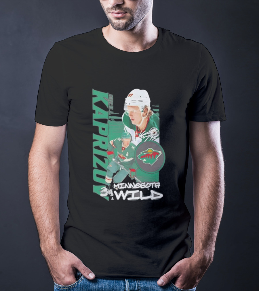 Minnesota Wild Kaprizov 97 Playmaker Hockey Star T-Shirt