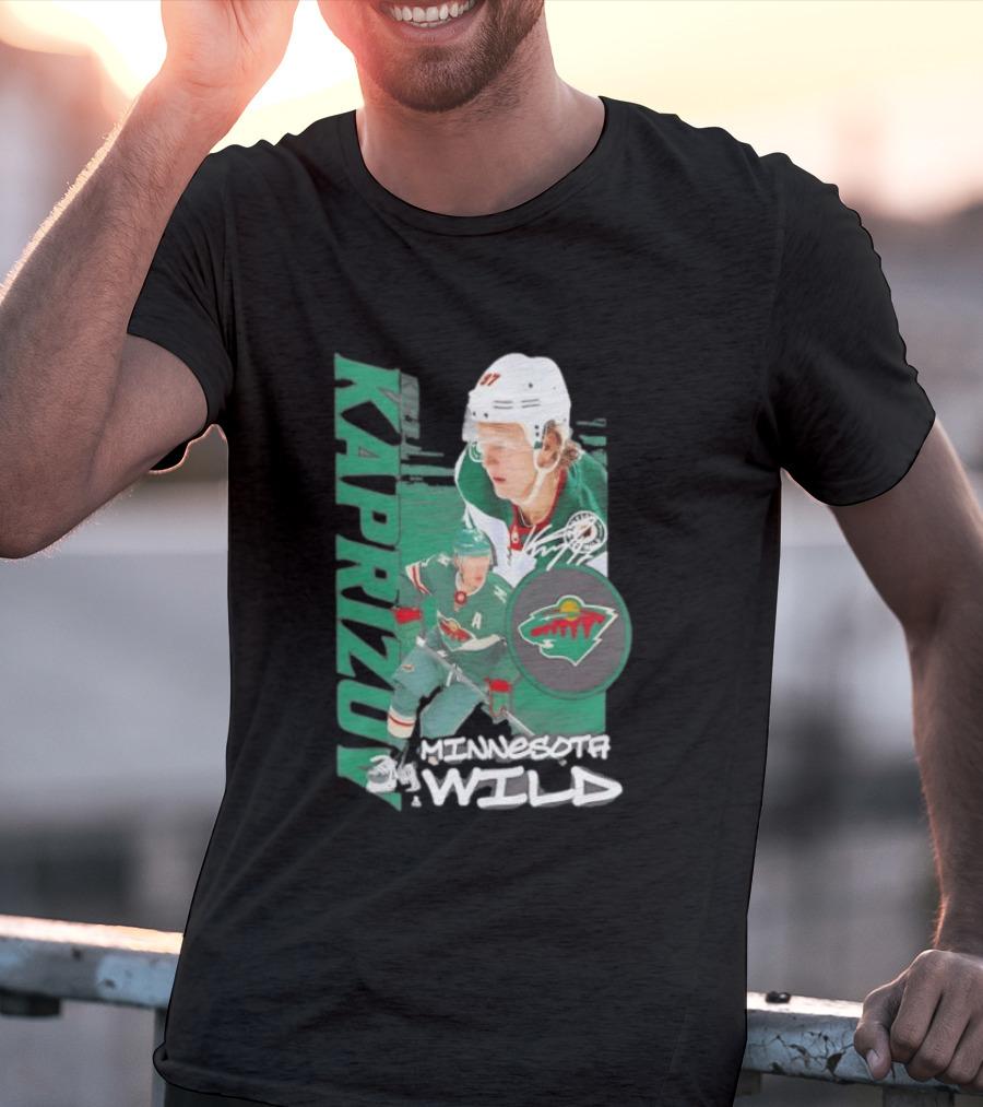 Minnesota Wild Kaprizov 97 Playmaker Hockey Star T-Shirt