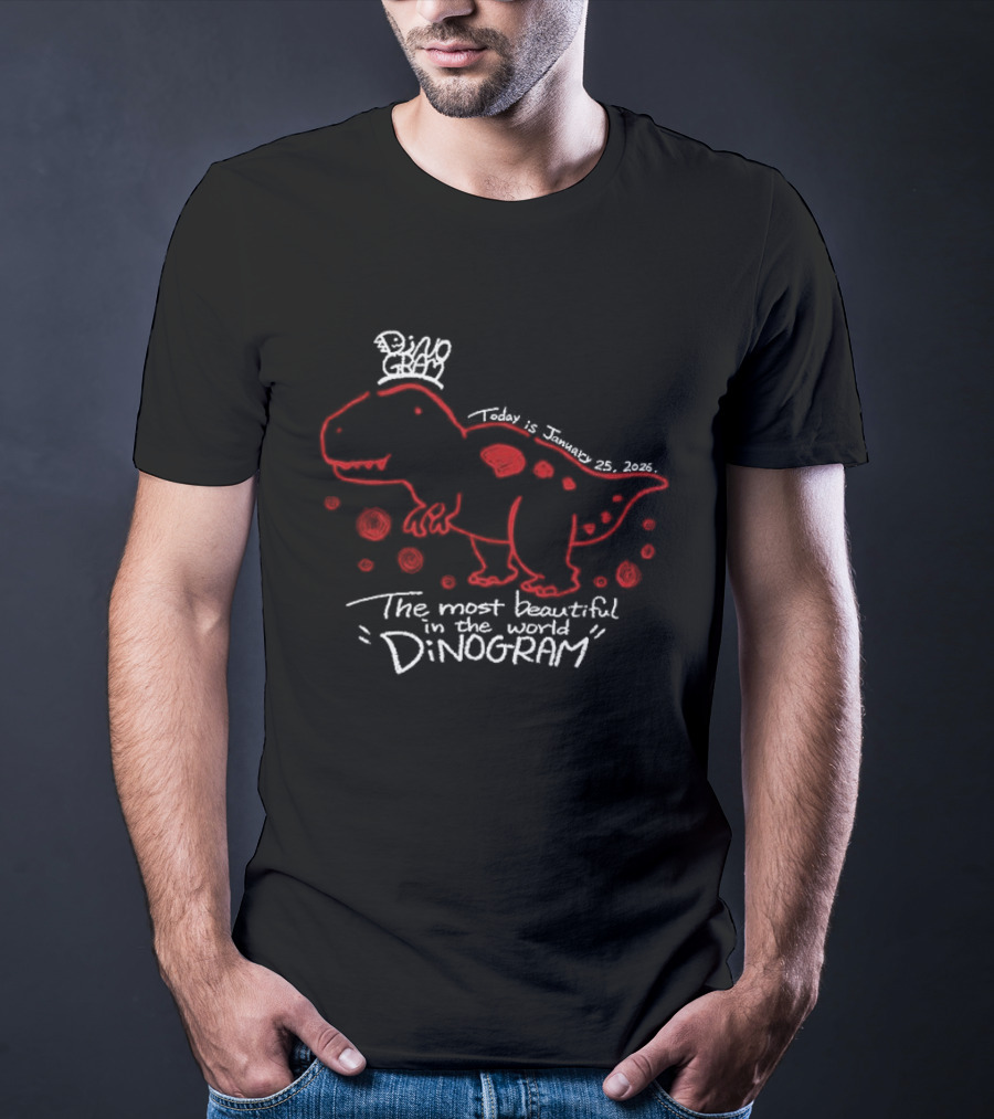 The Most Beautiful Dinogram Dinosaur With Red Spots And Crown T-Shirt