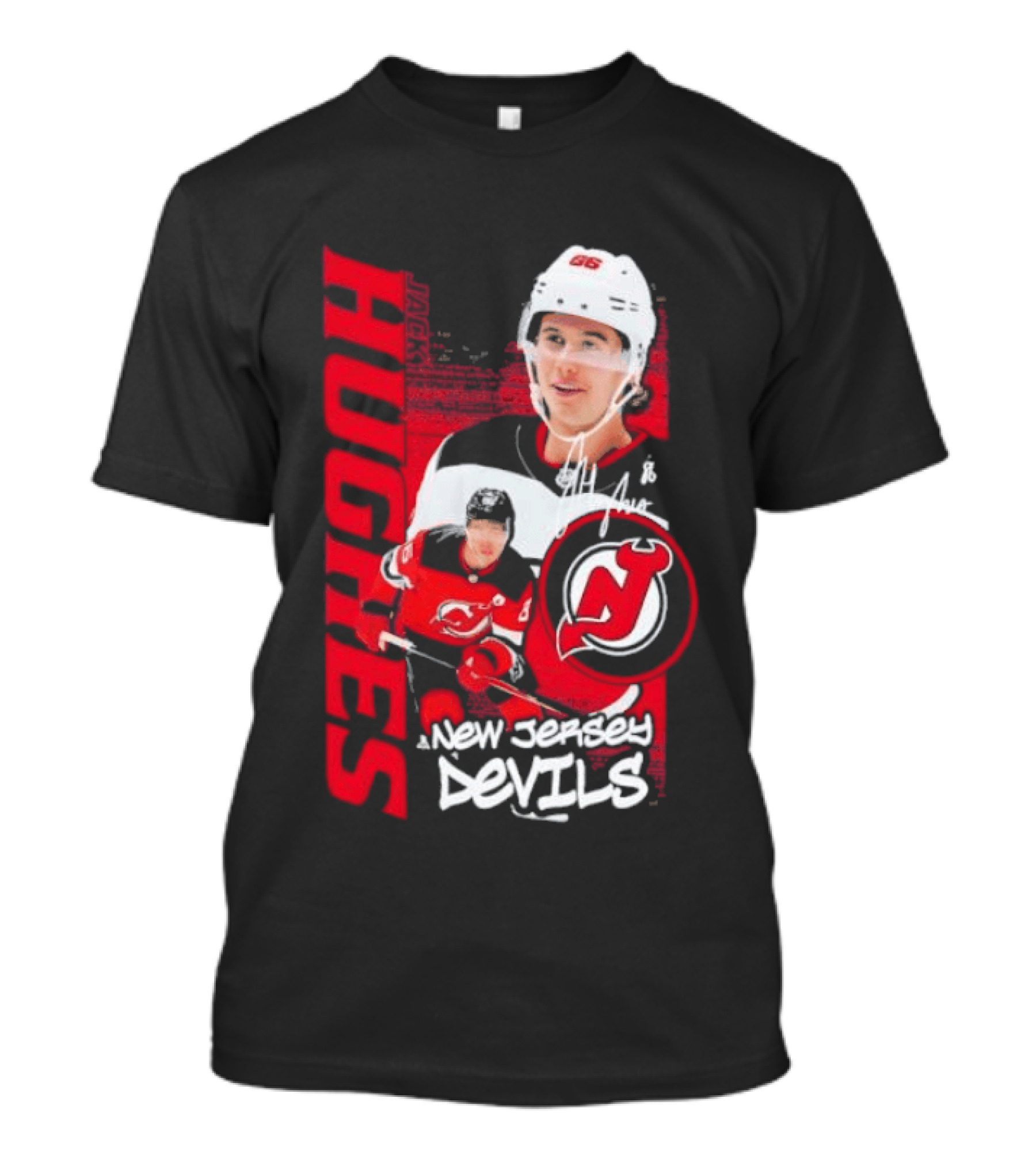 New Jersey Devils Jack Hughes Playmaker Hockey Legend T-Shirt
