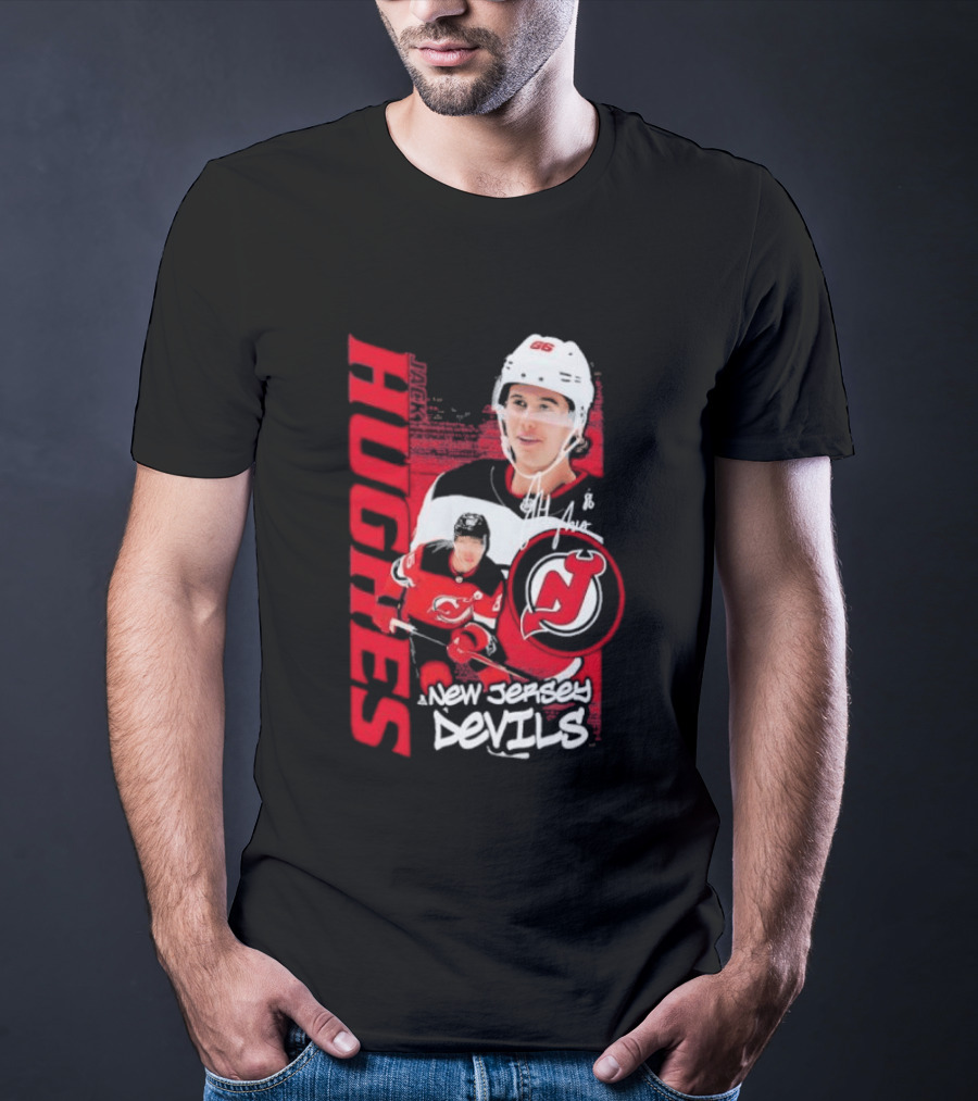 New Jersey Devils Jack Hughes Playmaker Hockey Legend T-Shirt