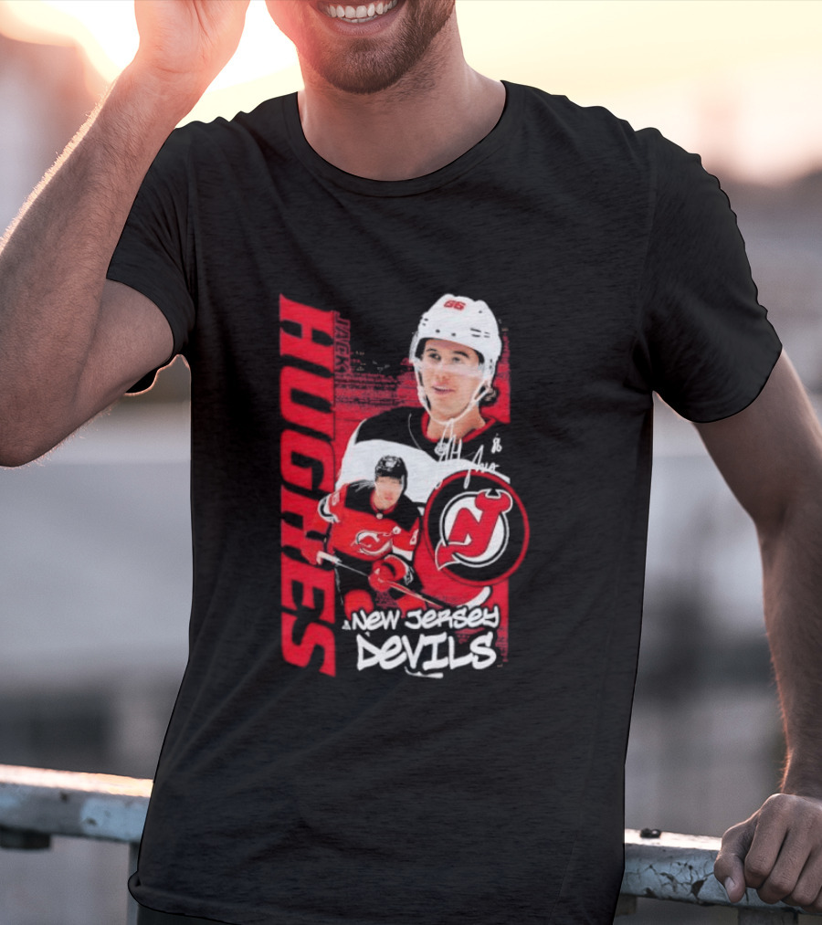 New Jersey Devils Jack Hughes Playmaker Hockey Legend T-Shirt