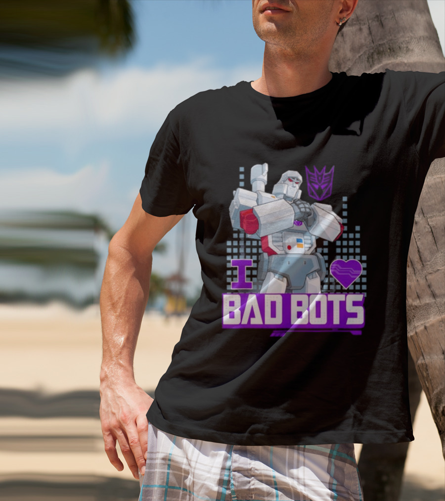 Transformers Valentine's Day Megatron I Love Bad Bots Decepticon T-Shirt