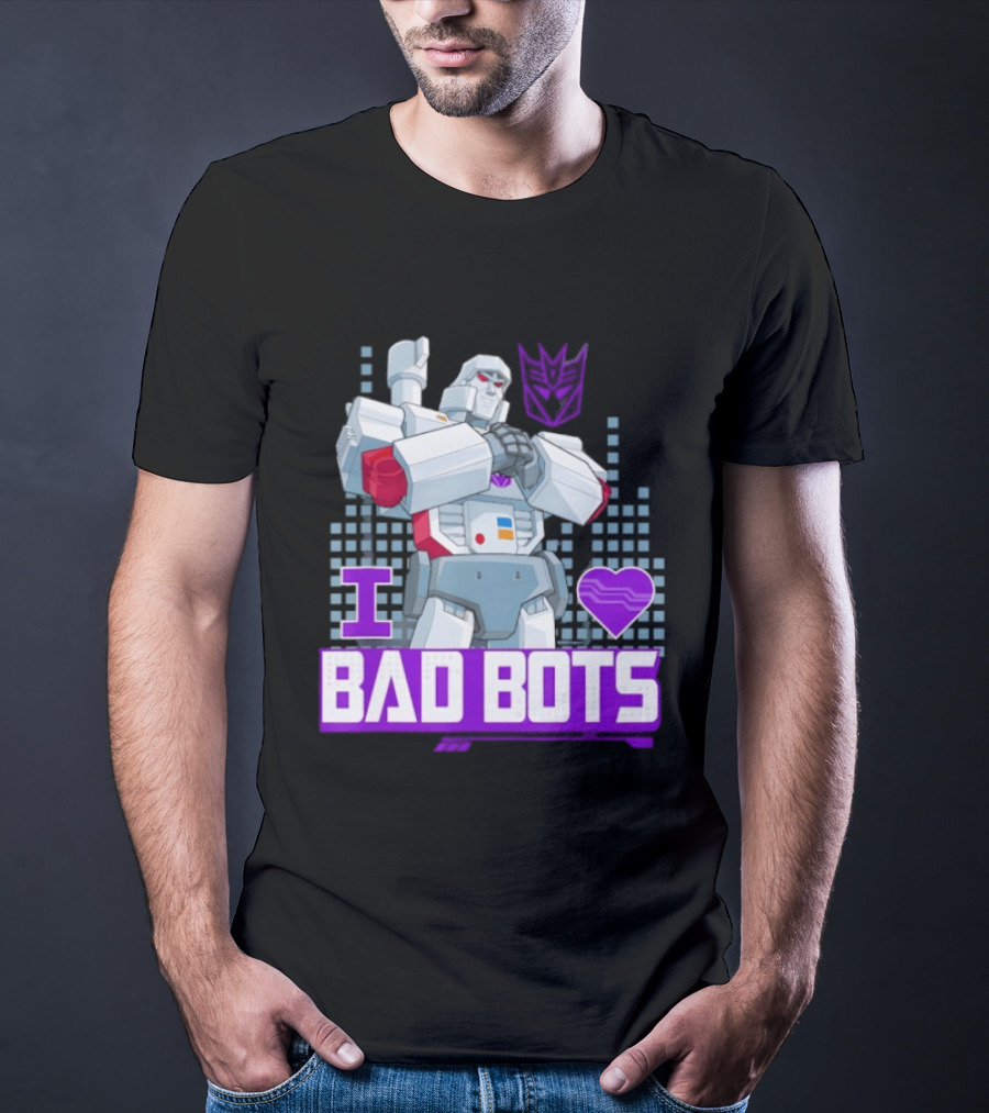Transformers Valentine's Day Megatron I Love Bad Bots Decepticon T-Shirt