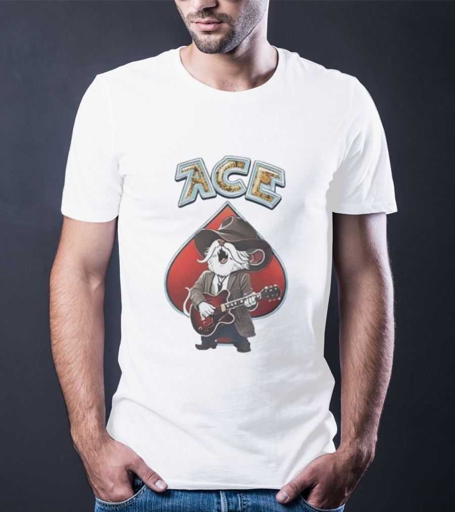 Bob Weir Uncle Pecos ACE Mouse Guitar Spade T-Shirt