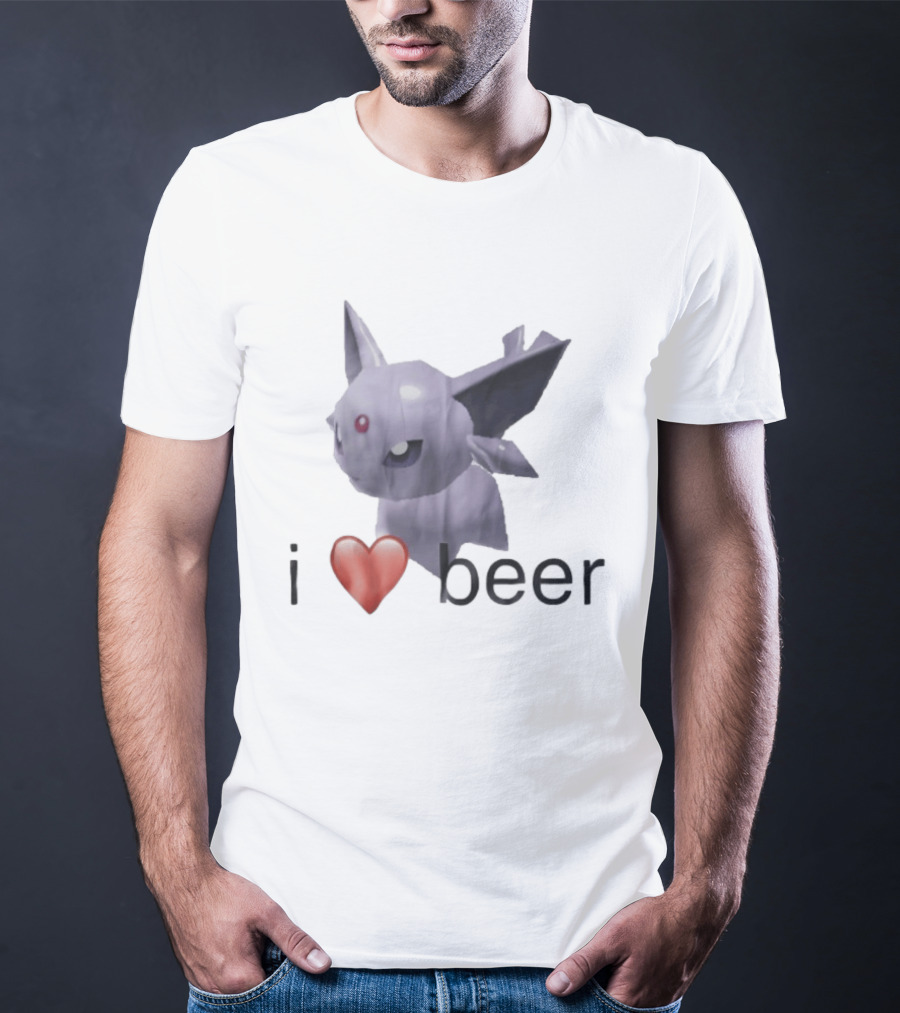 Pokémon Espeon I Heart Beer Meme T-Shirt
