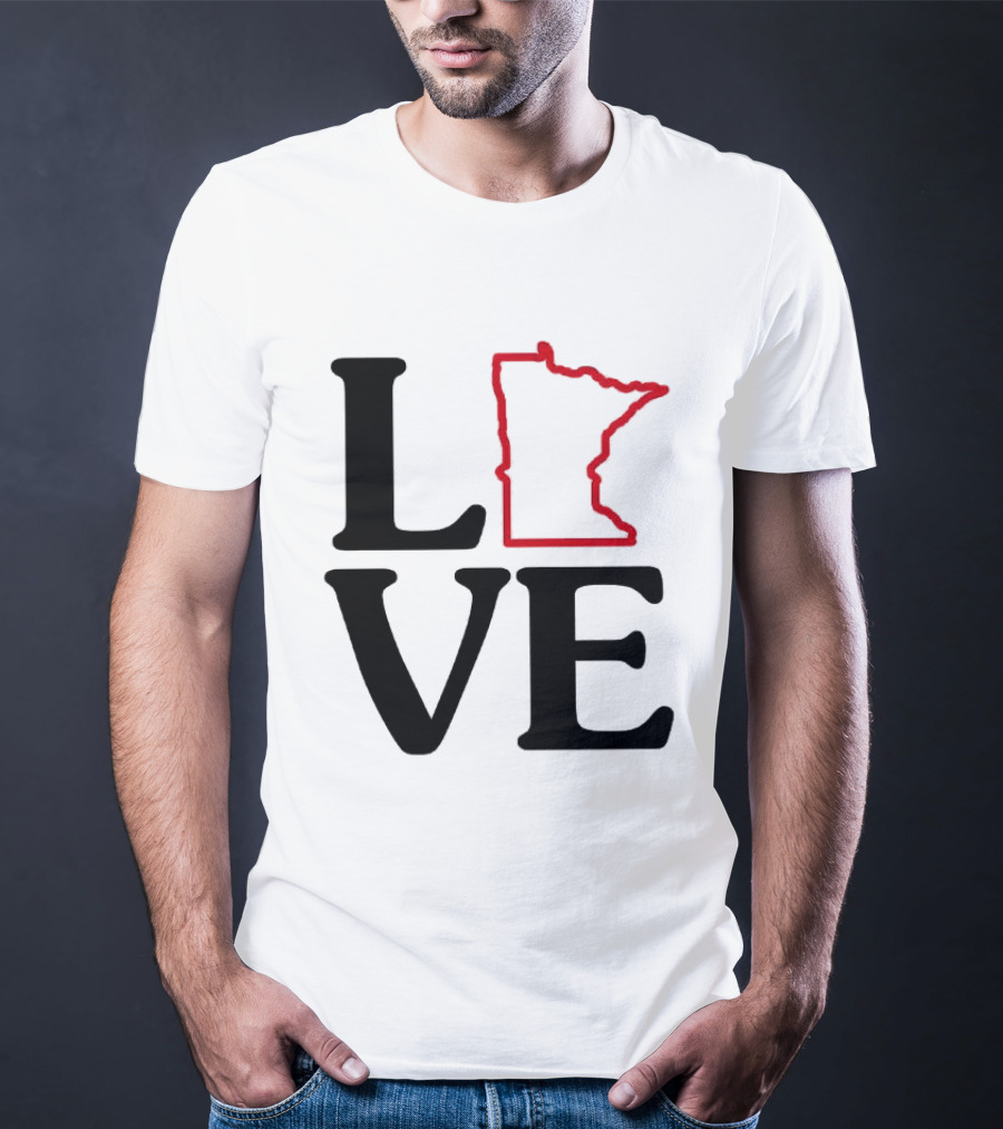 Love Minnesota State Map T-Shirt