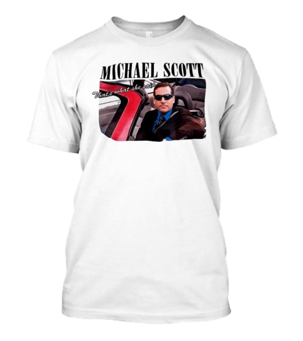 Michael Scott That's What She Said Sunglasses Car Scene T-Shirt