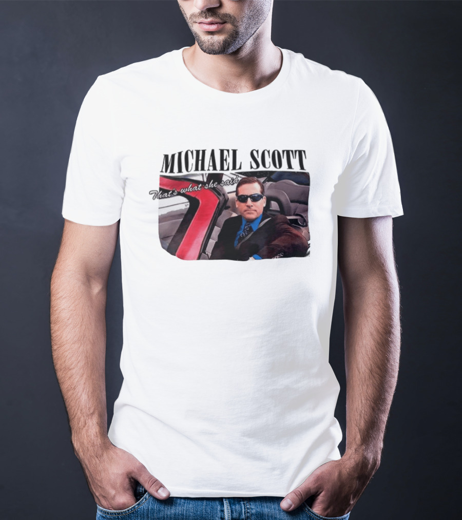 Michael Scott That's What She Said Sunglasses Car Scene T-Shirt