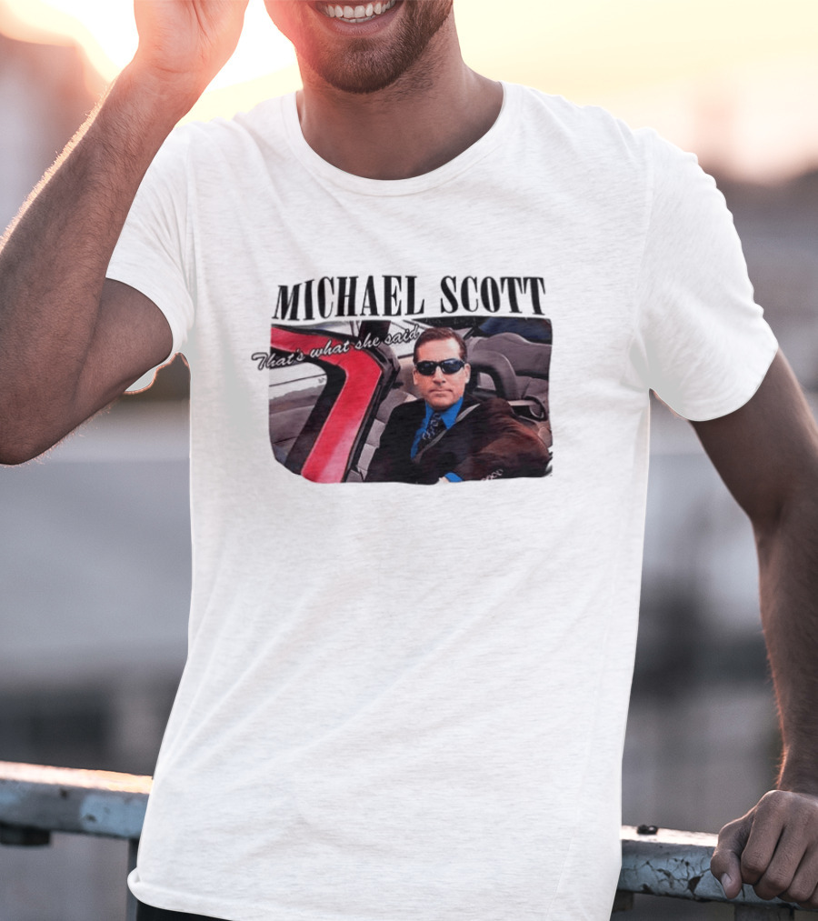 Michael Scott That's What She Said Sunglasses Car Scene T-Shirt