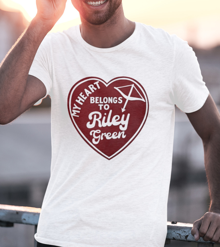 My Heart Belongs To Riley Green Kite Heart T-Shirt