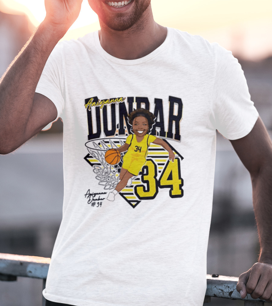 Aaiyanna Dunbar Basketball 34 Michigan Wolverines T-Shirt
