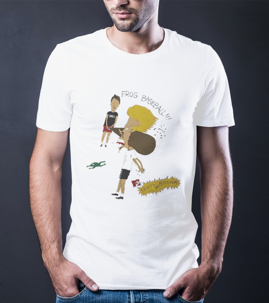 Beavis And Butt Head Frog Baseball T-Shirt
