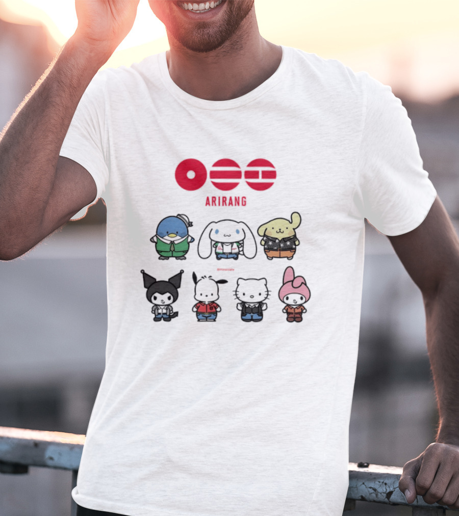 BTS Sanrio Collaboration Arirang Characters Collection Cute Cartoons T-Shirt