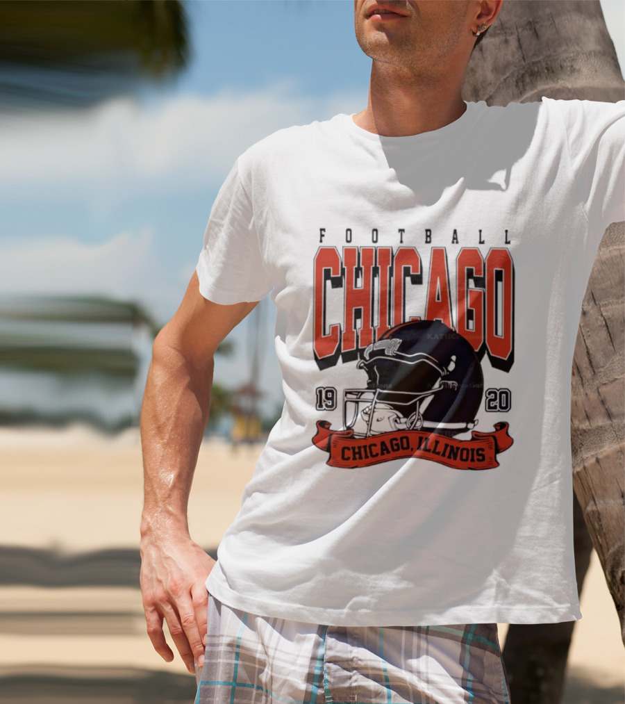 Chicago Football Helmet 1920 Illinois Sports Team T-Shirt