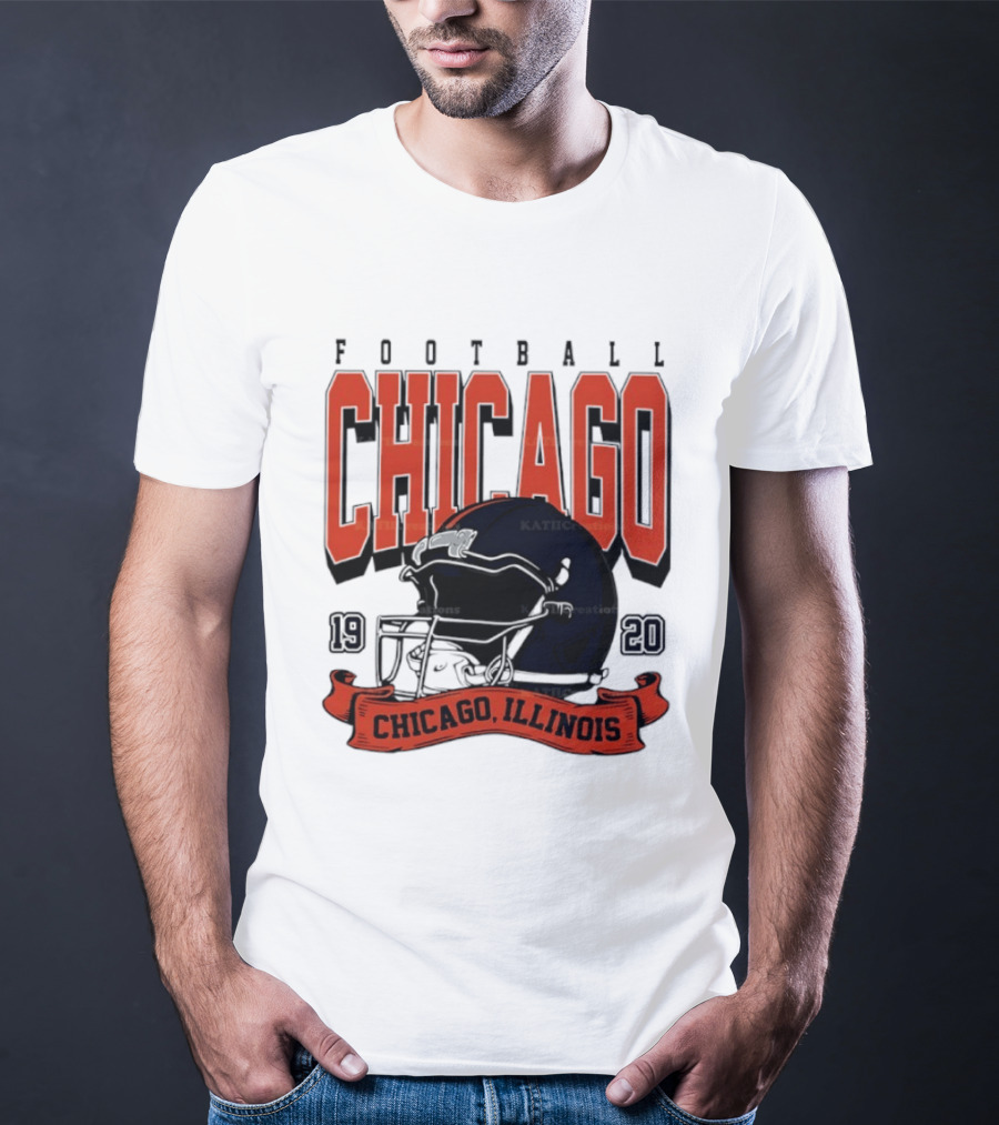 Chicago Football Helmet 1920 Illinois Sports Team T-Shirt