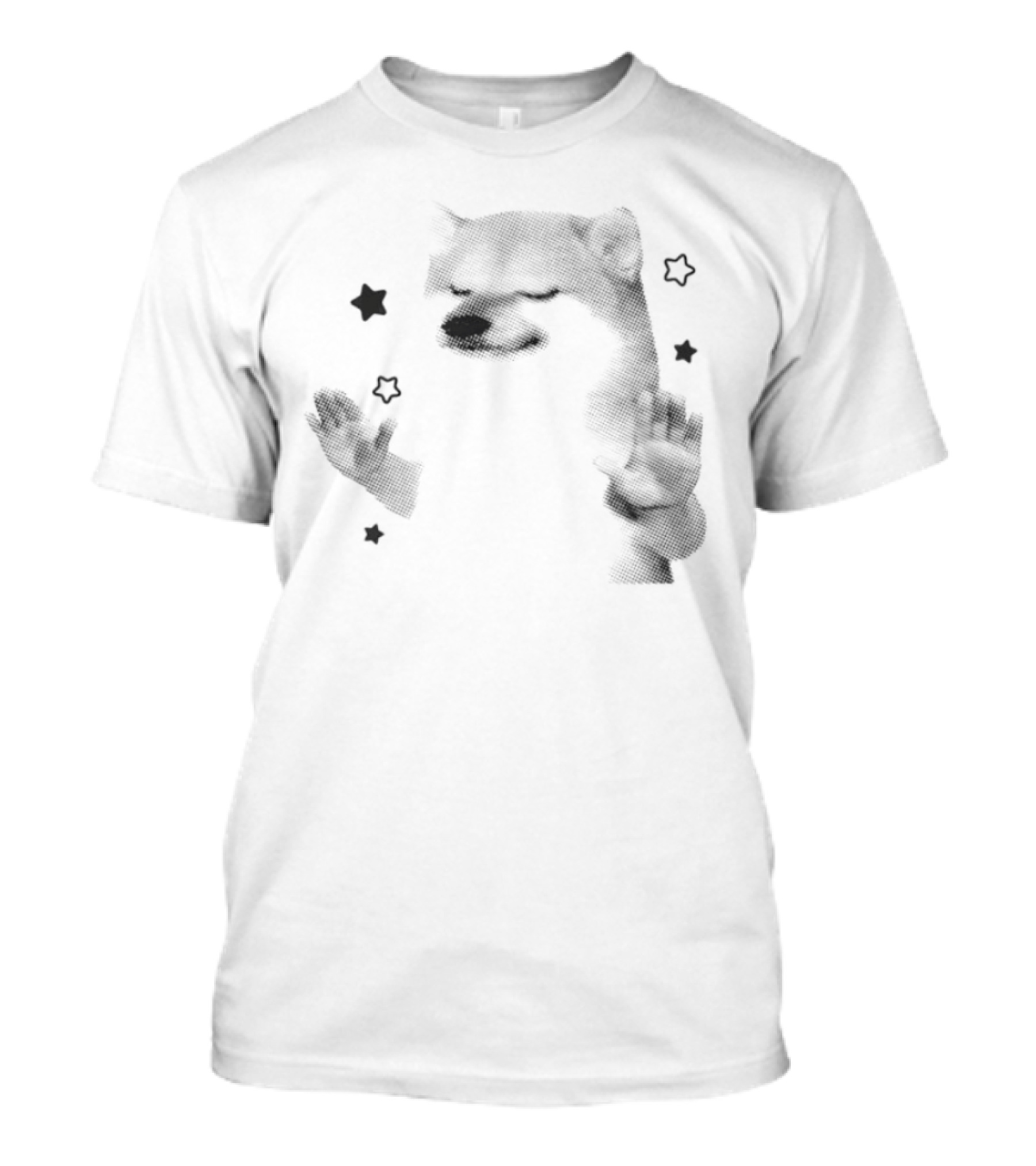 Dog Hold Up Stop Hands Funny Starry Paws T-Shirt