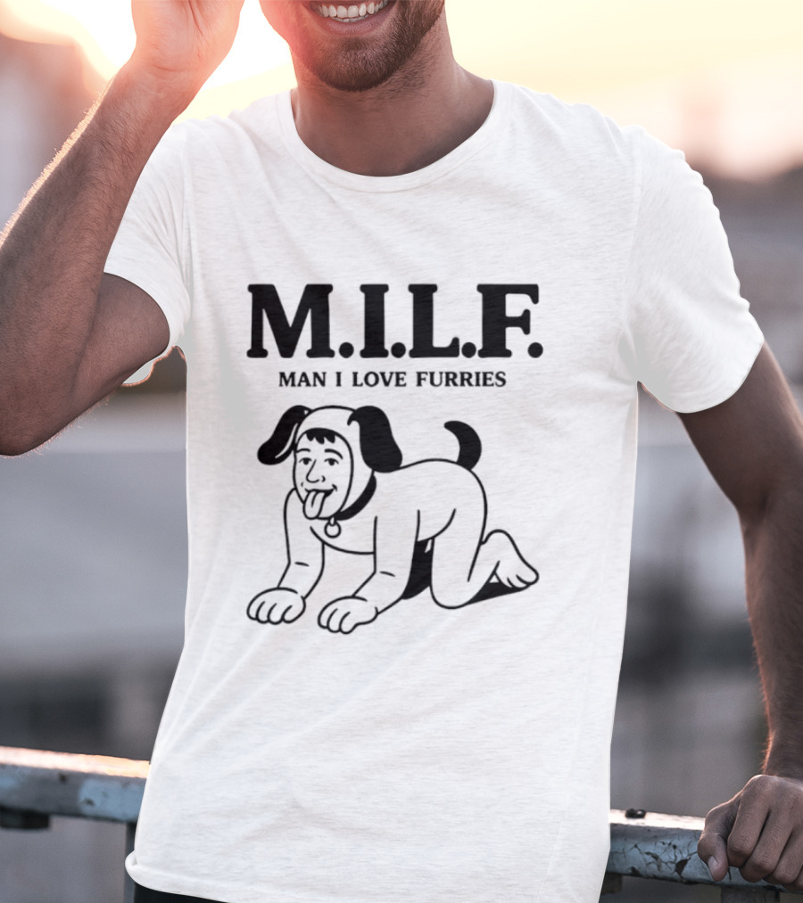 M.I.L.F. Man I Love Furries Dog Costume Humorous T-Shirt