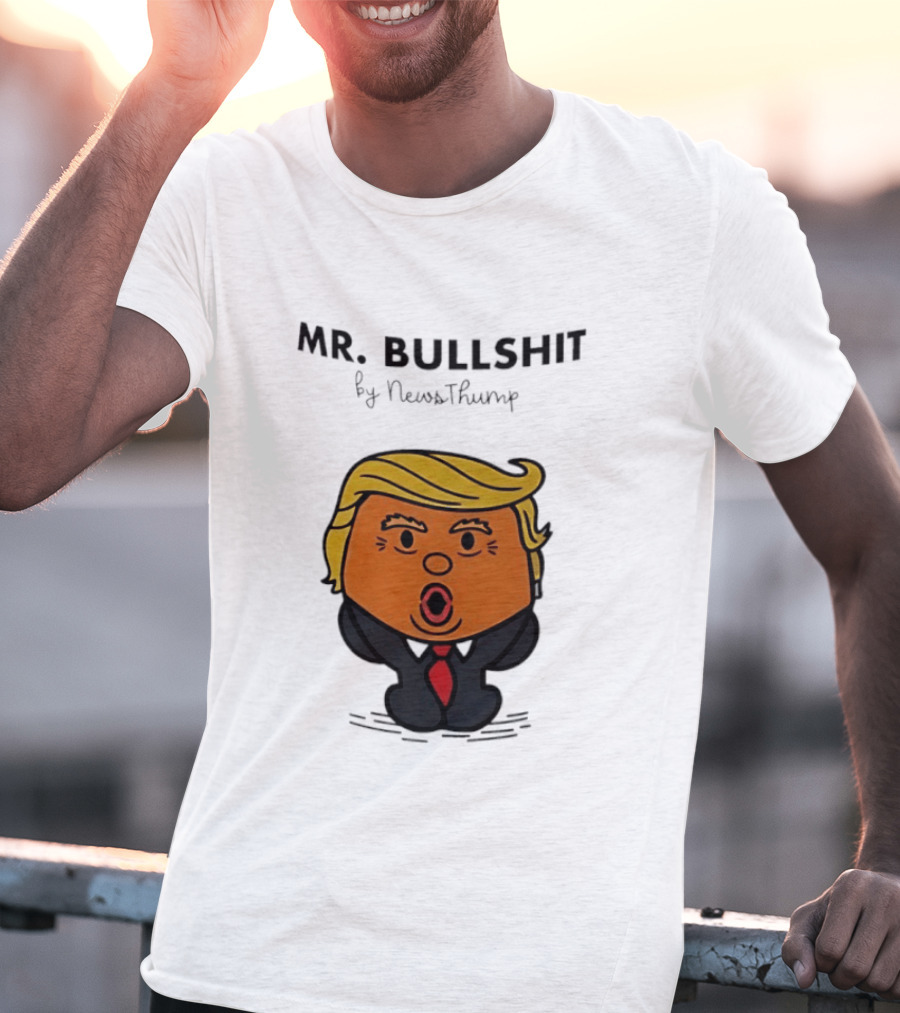 Mr Bullshit By NewsThump Cartoon T-Shirt