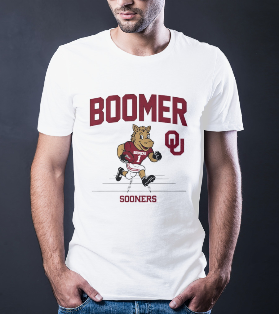 Boomer Oklahoma Sooners Football OU Gridiron T-Shirt