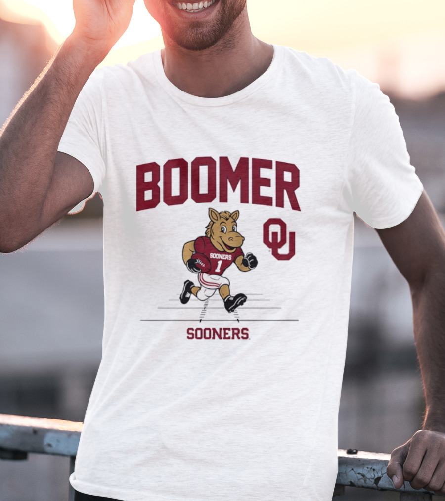 Boomer Oklahoma Sooners Football OU Gridiron T-Shirt