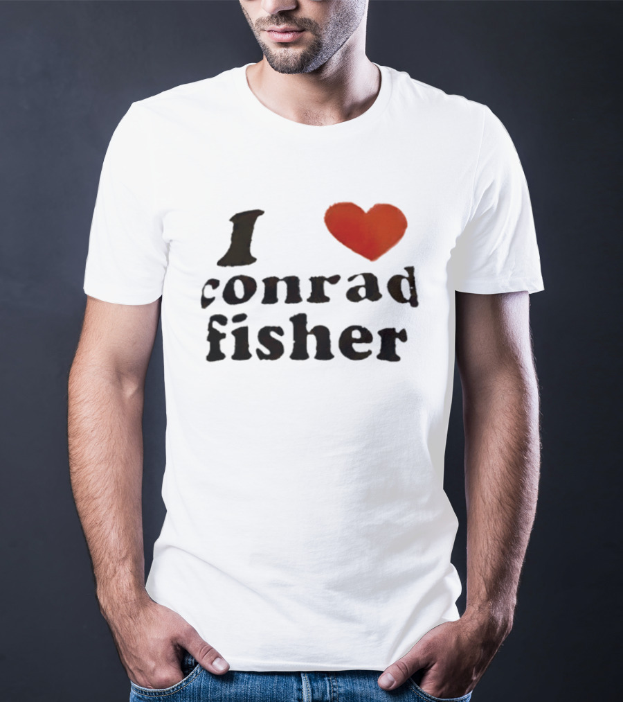 I Love Conrad Fisher Red Heart Trending Search T-Shirt