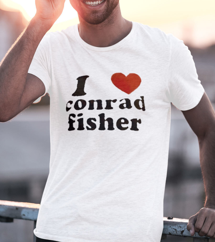 I Love Conrad Fisher Red Heart Trending Search T-Shirt