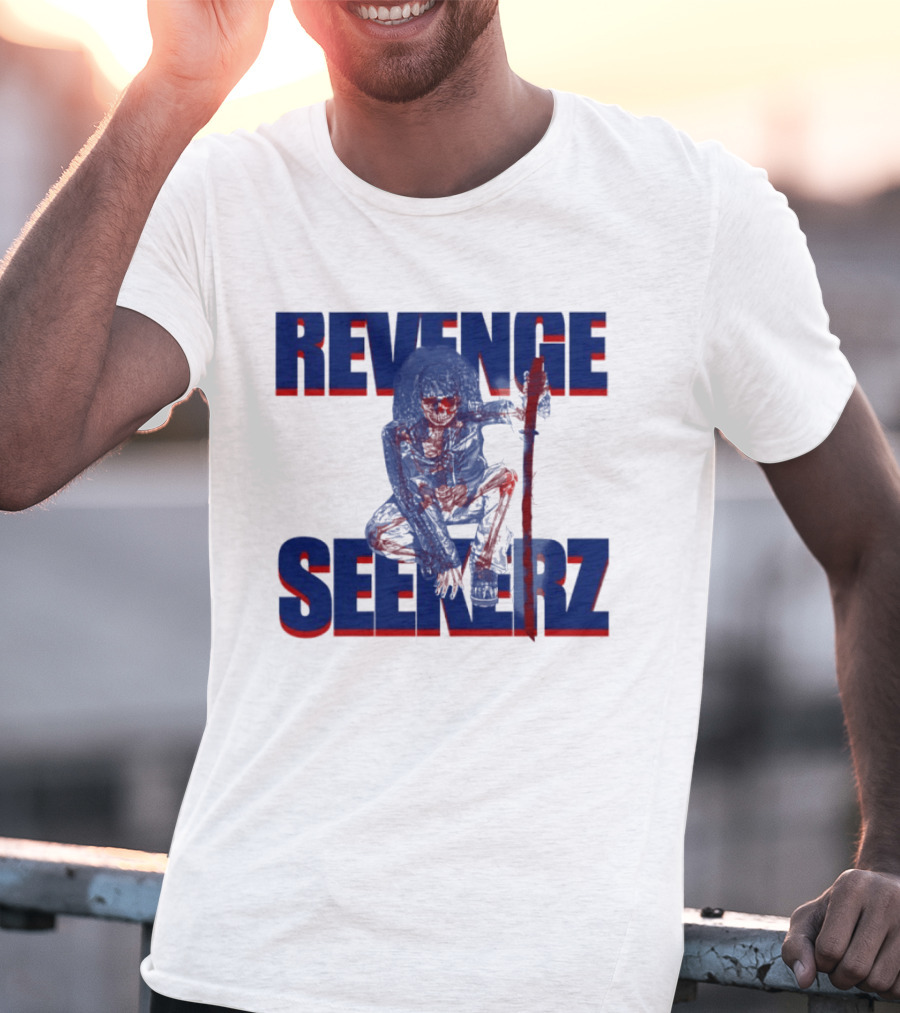 Revenge Seekerz Skeleton Horror Creepy Skeleton Warrior T-Shirt
