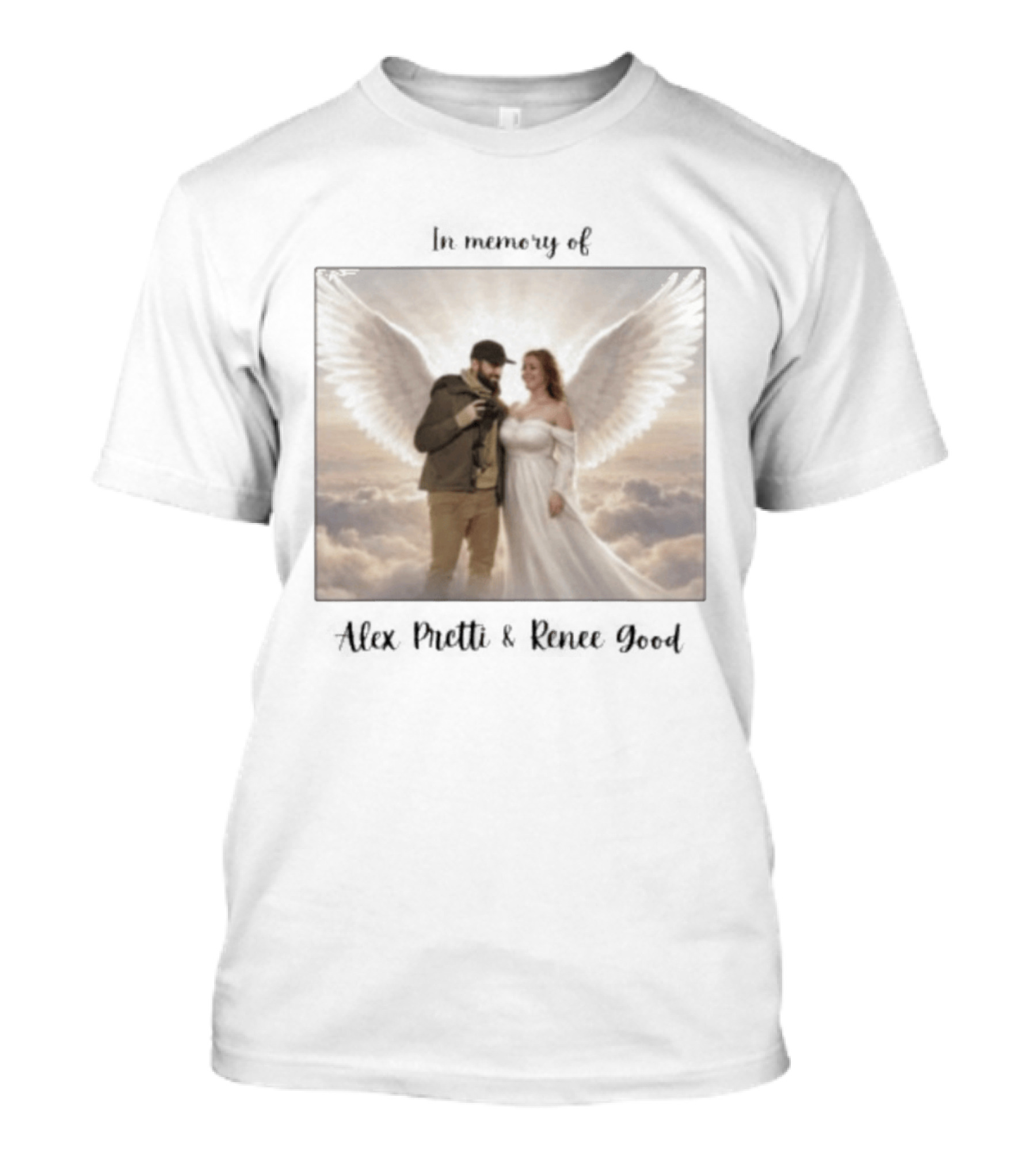 In Memory Of Alex Pretti Renee Good Angel Wings Remembrance T-Shirt
