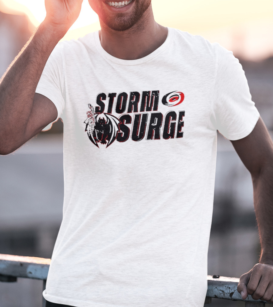 Storm Surge Carolina Hurricanes Hockey Dragon T-Shirt